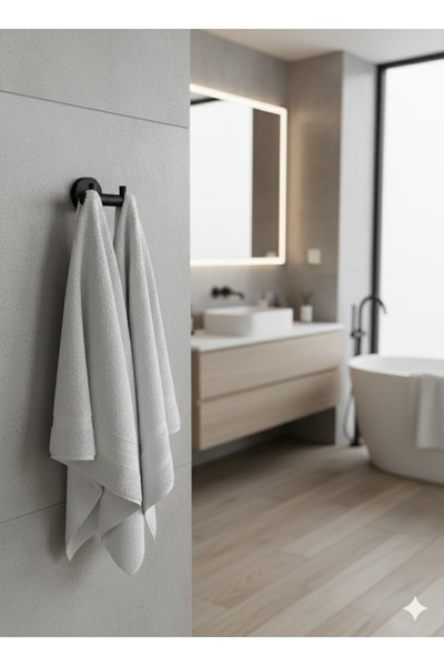 Bocchi Piave Bornoz Askılık Ikili Mat Siyah - Premium Ürün - 3015-0001-AB