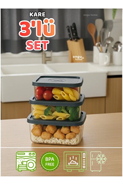 VZN Square Food Storage Container Refrigerator Organizer Freezer Storage Container)