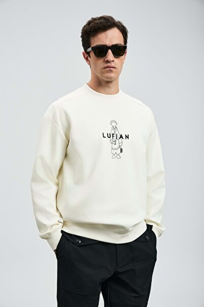 Lufian 112030175 Simba Men's Sweatshirt White