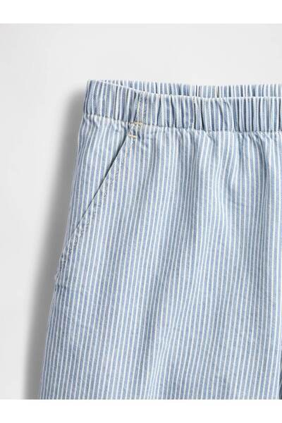 GAP Kadın Açık Mavi Mid Rise Denim Boxer Şort