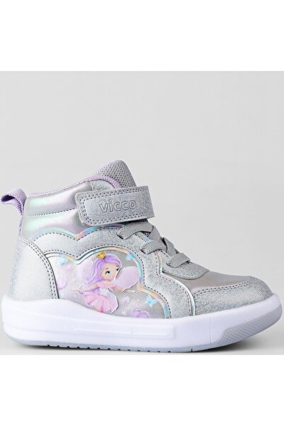 Vicco Klint Phylon Rubber Sole Orthopedic Lighted Children's Boots Silver