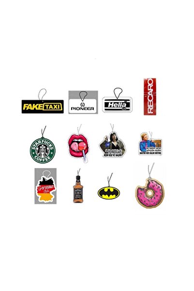 BsElektronik Ekonomik 12'li Paket Araç Ayna Asma Koku Eğlenceli Aksesuarlar V...