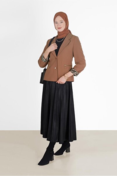 Alvina LINING PATTERNED CLASSIC COLLAR JACKET 42237