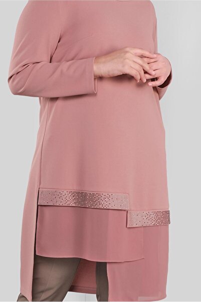 Alvina Stone Printed Chiffon Detailed Tunic 20118