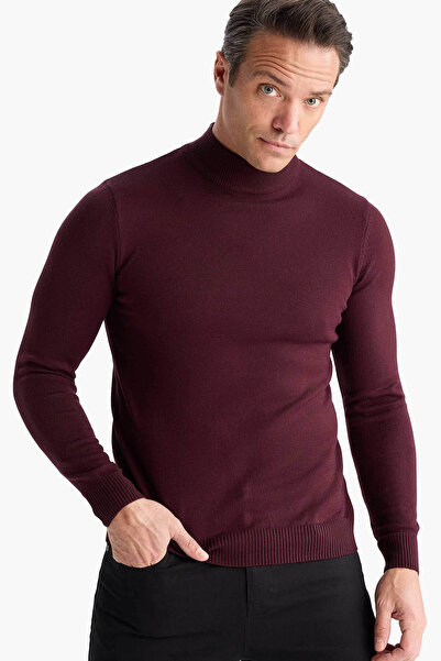DeFacto Claret Red Men's Sweater R1127Az/Br34