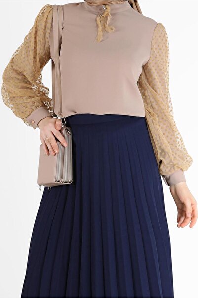 Alvina ΜΠΛΟΥΖΑ ΚΡΕΠ ΜΕ ΜΑΝΙΚΙΑ ΠΟΙΝΤΕ ΤΟΥΛΙ ΛΕΠΤΟΜΕΡΗ 42300