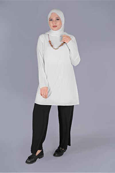 Alvina 20071 Model Round Neck Basic Tunic