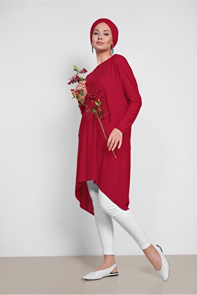 Alvina Tunic with Asymmetrical Cuts and Pocket Detail 4448