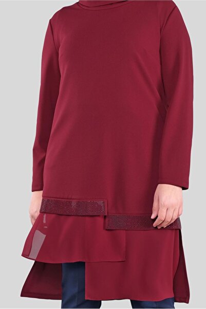 Alvina Stone Printed Chiffon Detailed Tunic 20118