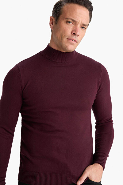 DeFacto Claret Red Men's Sweater R1127Az/Br34