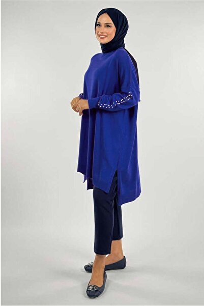 TRENDTESETTÜR ΓΥΝΑΙΚΕΙΟ ΣΚΟΥΡΟ ΜΠΛΕ (S μπλε κοβαλτίου ΤΟΥΝΙΚ ΜΕ ΠΕΡΛΕΣ ΛΕΠΤΟΜΕΡΕΙΕΣ T 90381