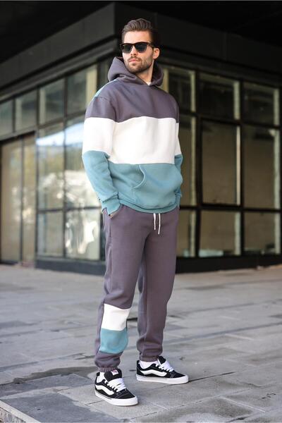 Madmext Smoked Hooded Men's Tracksuit Set 5926