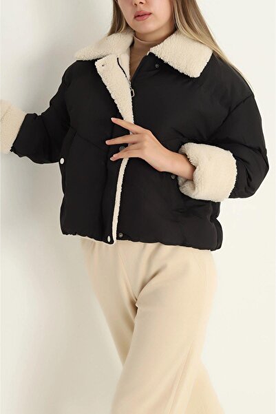 KASİDE Inflatable Coat with Fur Inside