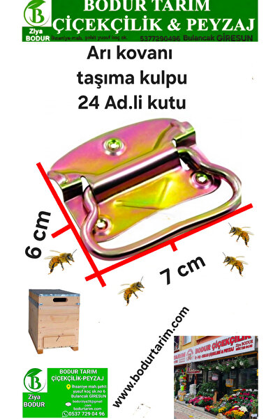 BODUR TARIM Bulancak 24 Ad. Arı Kovanı Taşıma Demir sac Kulpu 1 Kutu 24 Ad. V...