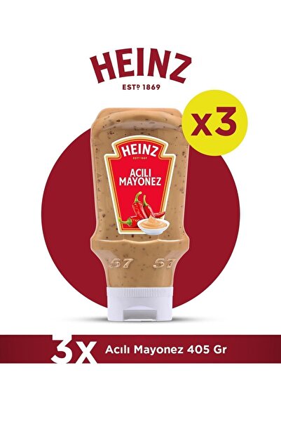 Heinz Acılı Mayonez 405 Gr - 3'lü Paket
