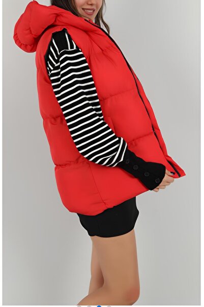 KASİDE Women's Hooded Puffer Vest