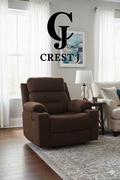 Crestj كرسي هزاز ودوار للاسترخاء من كريست جي باللون البني