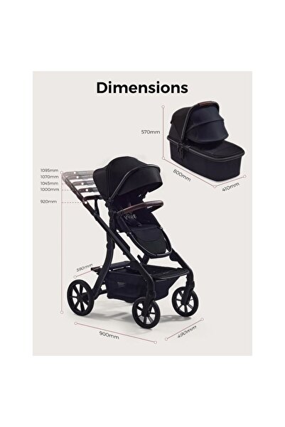 Momcozy - Convertible Changego Baby Stroller - Black
