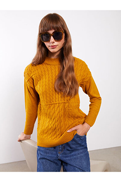 LC Waikiki Half Turtleneck Self Patterned Long Sleeve Women's Knitwear Sweater