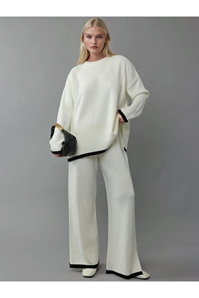 Hiccup طقم تريكو من سترة وبنطلون واسع الساق