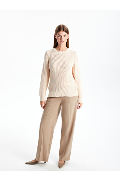 LC Waikiki Crew neck solid long sleeve women knitwear sweater