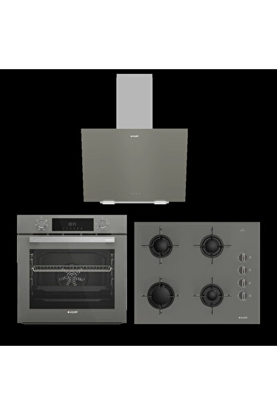 Arçelik Gri Uygun Cam Ankastre Set