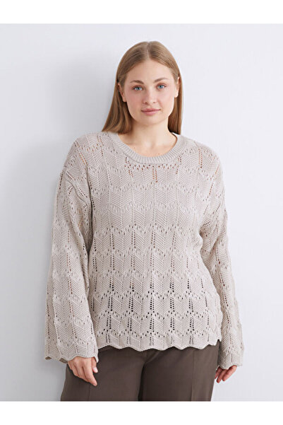 LC Waikiki Crew Neck Openwork Women's Knitwear Sweater