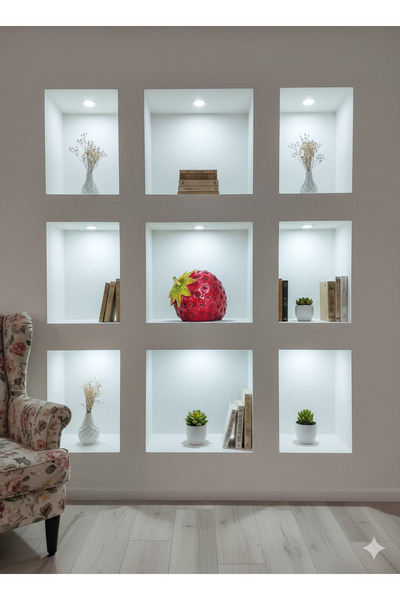 DNC Art&Deco Dekoratif Reçine Çilek Biblo / Ev ve Ofis Dekorasyon Objeleri