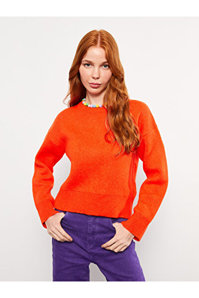 LC Waikiki Crew neck solid long sleeve women knitwear sweater