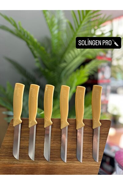 Solingen Tırtıklı Meyve ve Sebze Bıçağı 6’lı (Sarı)