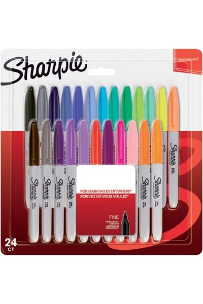 Sharpie 24-Piece Marker Permanent Fine Mixed Color Set -2065405