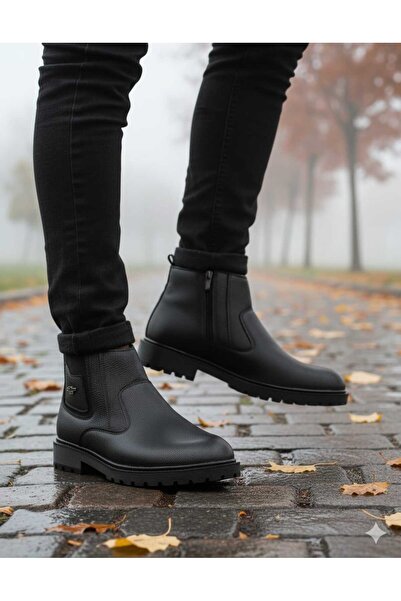 By Oxford Su&soğuk Geçirmez Kürklü Garantili Unisex Kışlık Fermuarlı Bot Taban Sağlam