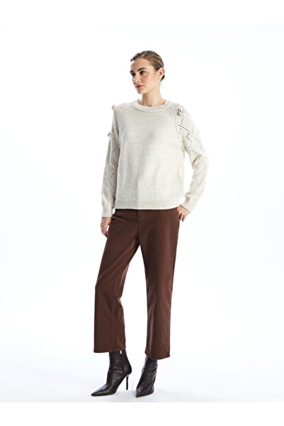 LC Waikiki Crew Neck Openwork Women's Knitwear Sweater