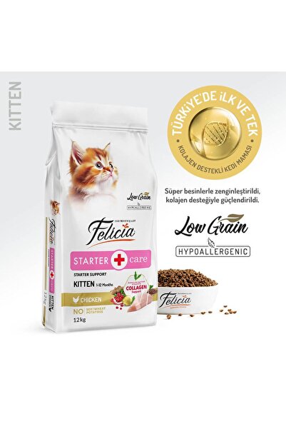 Felicia Yavru Tavuklu-Hamsili Kedi Maması 12 kg