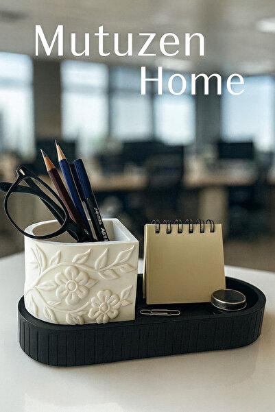 Genel Markalar Çiçek Desenli Masa Üstü Organizer - Kalemlik - Düzenleyici