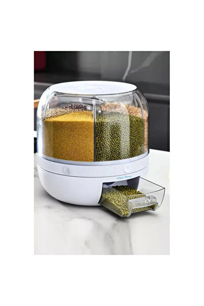 ANI OFİS KIRTASİYE منظم للأغذية الجافة والبقوليات 360 °   حاوية تخزين محكمة ا...