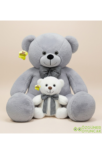 Özgüner Oyuncak 101 Yavrulu Papyonlu Büyük Ayıcık (%100 YERLİ)