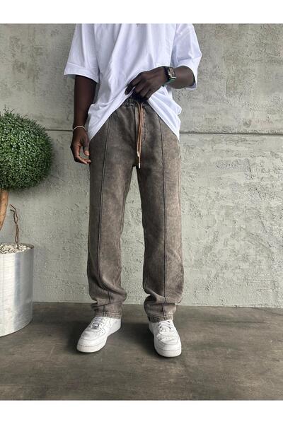 KağanKY Coffee Washed Striped Baggy Tracksuit