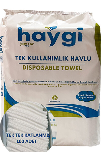 galaksi halı Tek Kullanımlık 40x80 Saç Ve Vücut Havlusu 100'lü Paket Tek Tek ...