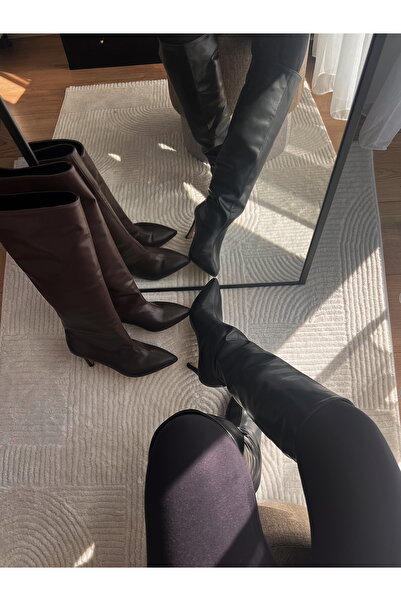 labor Selection حذاء نسائي من الجلد الصناعي بكعب 8.5 سم