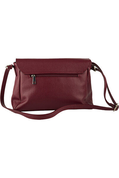 AZZURA Serena bag, 100% leather, burgundy (8244)