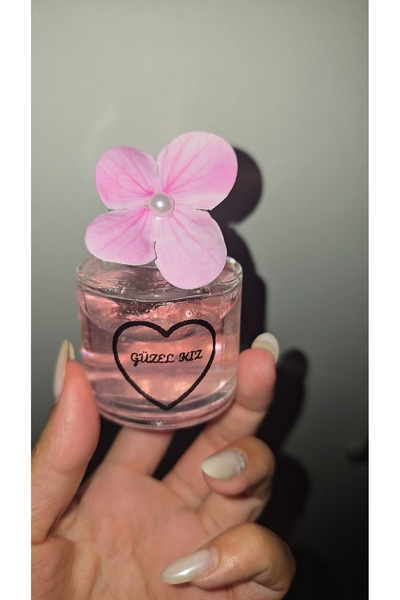 yağmur candle Simli Japon Kiraz Çiçeği Yuvarlak Şişe Kolonyası – Kalpli Etike...