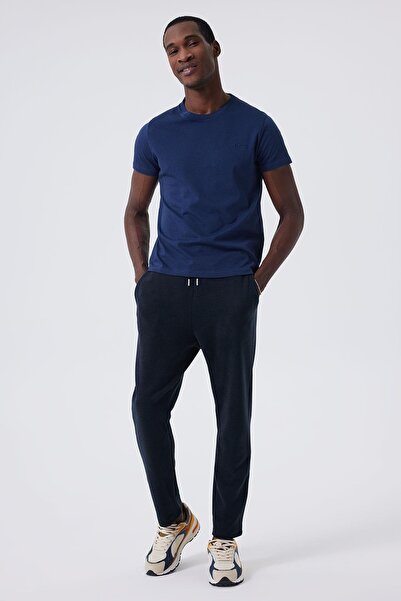 Lee Cooper Twingos 4 Men's 100% Cotton Pique O-Neck T-Shirt Navy Blue