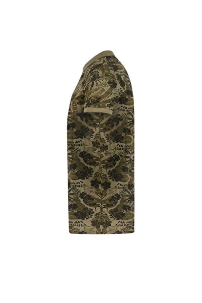 Lee Cooper Ανδρικό μπλουζάκι πόλο από 100% βαμβάκι, γιακά πικέ, χακί