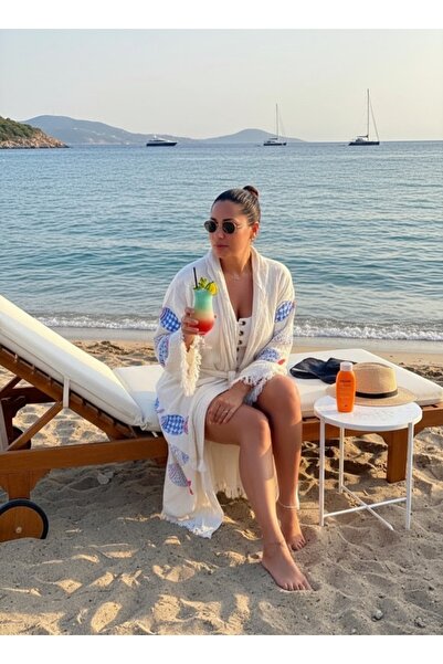 Bambu Μπουρνούζι από βαμβάκι μουσελίνας για μπάνιο, παραλία, πισίνα, καλοκαίρι, χειμώνα, μπουρνούζι με κουκούλα, Unisex-Σχέδιο που απορροφά το νερό και στεγνώνει γρήγορα