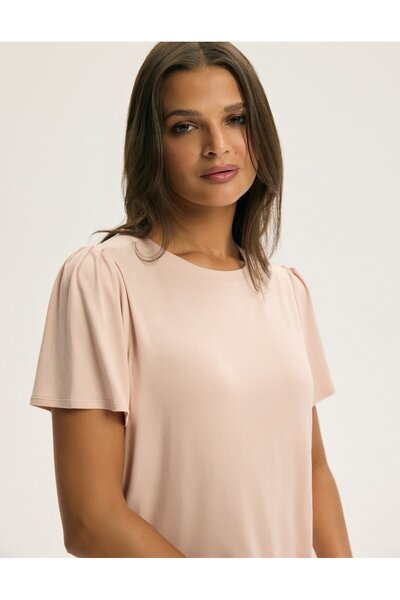 ESOTIQ Set pijama pentru femei, lenjerie de casă, tricou și pantaloni scurți, din 2 piese, viscoză și elastan, confortabil | Carmona