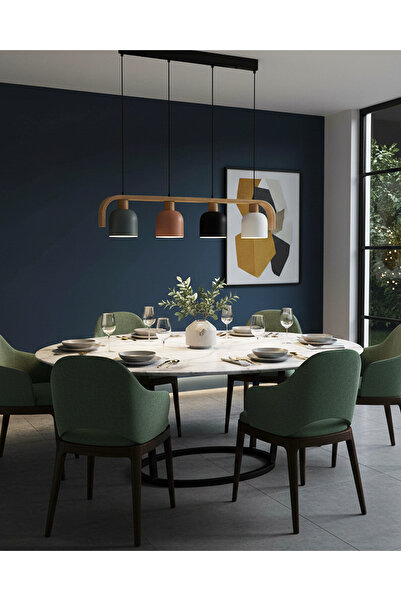 Özcan Aydınlatma Özcan Aydınlatma 3427-4As Simeon 4 Lü Sıralı Sarkıt Mix