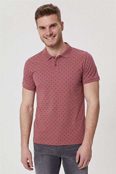 Lee Cooper Ανδρικό μπλουζάκι Polo από 100% βαμβάκι Dusty Rose