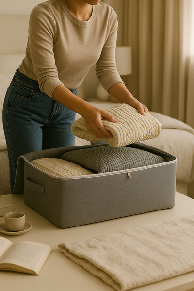 Sertil 8 bucăți de depozitare matlasată sub bazin de dimensiuni mari - 45x64x22