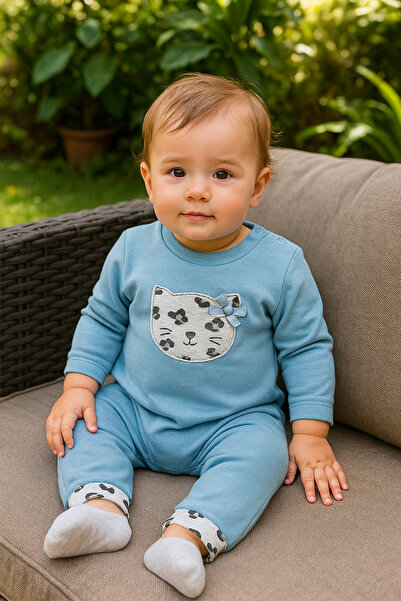 Kidaxi بذلة قطنية مطرزة بدون أحذية للفتيات الصغيرات